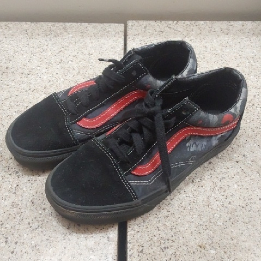 Vans Kids Sneakers Black and Red